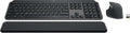 Logitech MX Keys S Combo - Performance Wireless Keyboard and Mouse with Palm Rest, Customizable Illumination, Fast Scrolling, Bluetooth, USB C, for Windows, Linux, Chrome, Mac,Color Graphite.