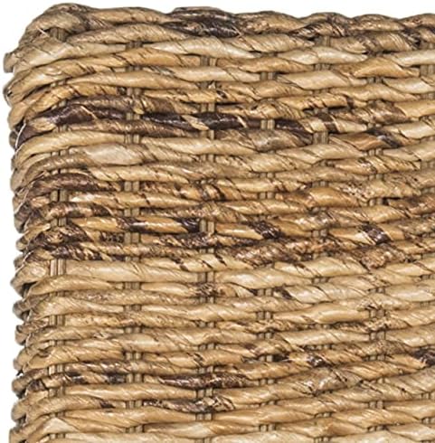 SAFAVIEH Home Collection Avita Natural Rattan & Abaca Wicker Dining Chair Set of 2, Coastal Woven Dining Chairs with Pine Wood Legs, 18-Inch Seat Height (SEA8012A-SET2)