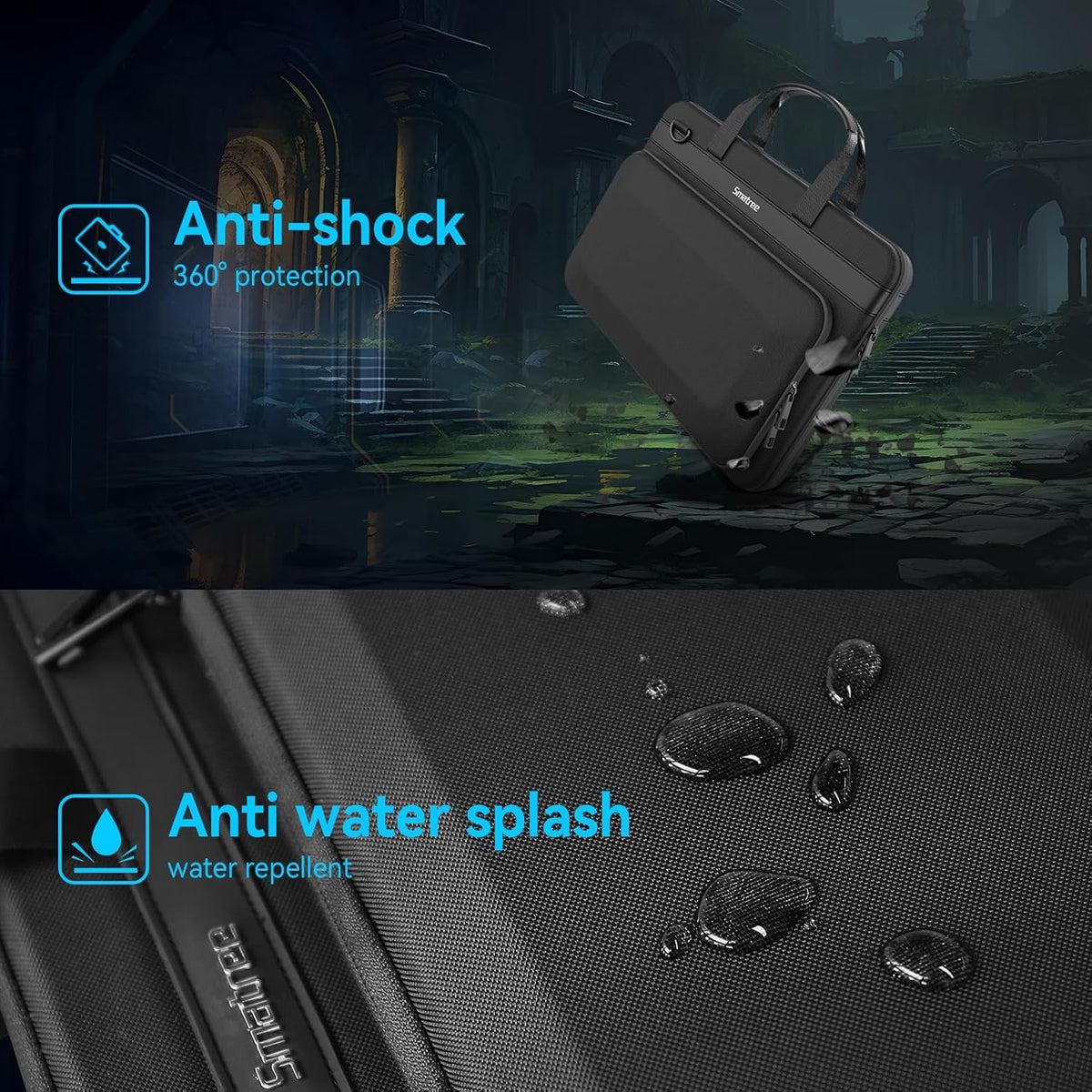 Smatree Heavy Duty Hard Sleeve Case Compatible for 18 inch ASUS ROG Strix SCAR 18 2025/2024/2023 Gaming Laptop, for 18 inch ASUS ROG Strix G18 2025/2024/2023 Gaming Laptop Waterproof Handbag (A800XL)