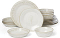 Lenox Dinnerware Set, Homespun 16-Piece Set, Service For 4, Stoneware Material, Dishwasher & Microwave Safe, Home And Kitchen, Dishes, Kitchen And Dining, Plates And Bowls Sets (White, 16 Pieces)