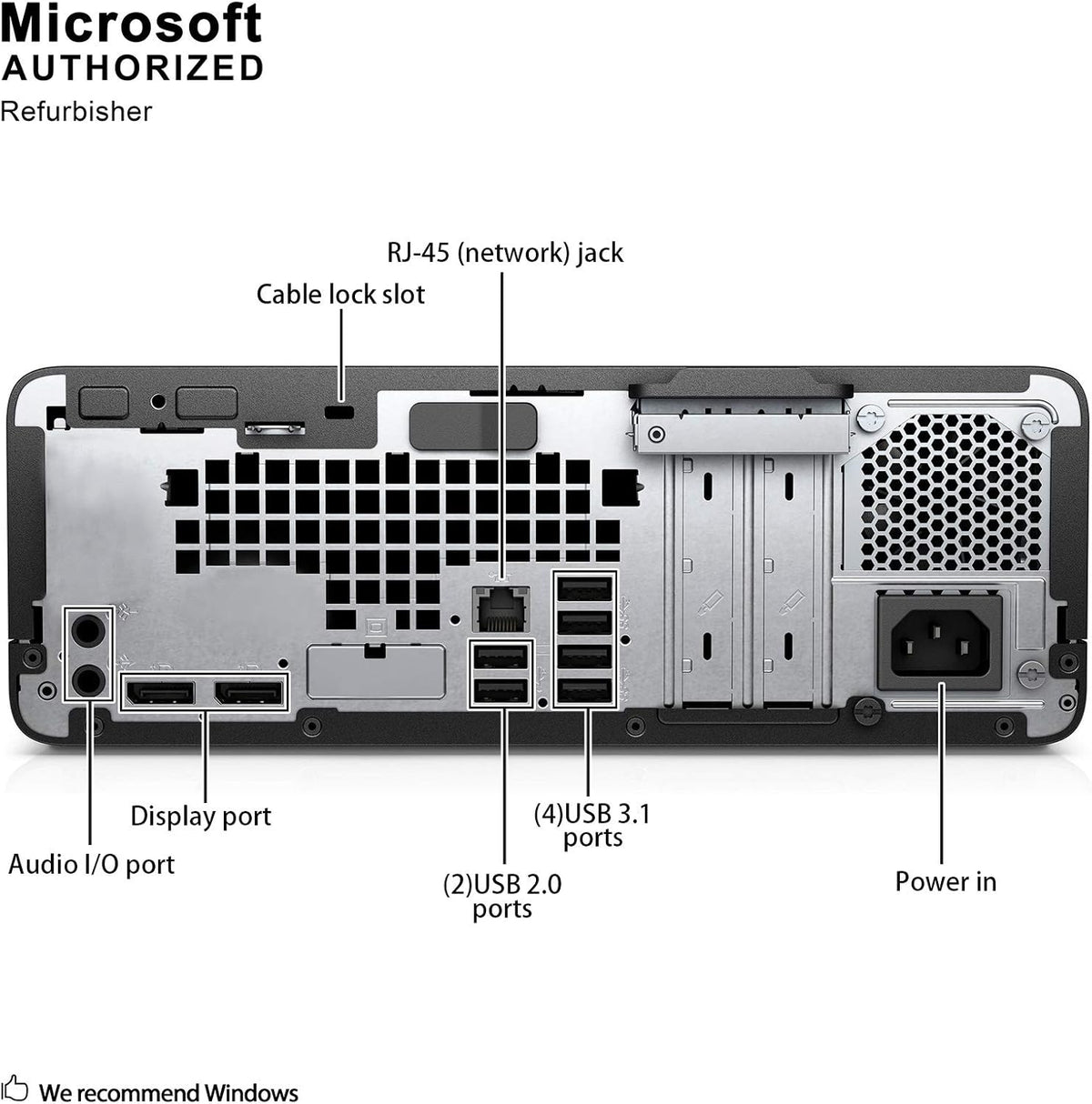 HP Business Desktop ProDesk 600 G3 SFF Computer, Intel Core i5-6500 3.2GHz, 16GB RAM, 512GB SSD, Windows 11 (Renewed)