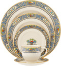 Lenox Dinnerware Set, Autumn 5-Piece Place Setting Set, Service For 1, Elegant Porcelain Dishes, Chip Resistant And Dishwasher Safe, Includes Plates Cup & Saucer, Dish Sets (Ivory, 5 Piece)