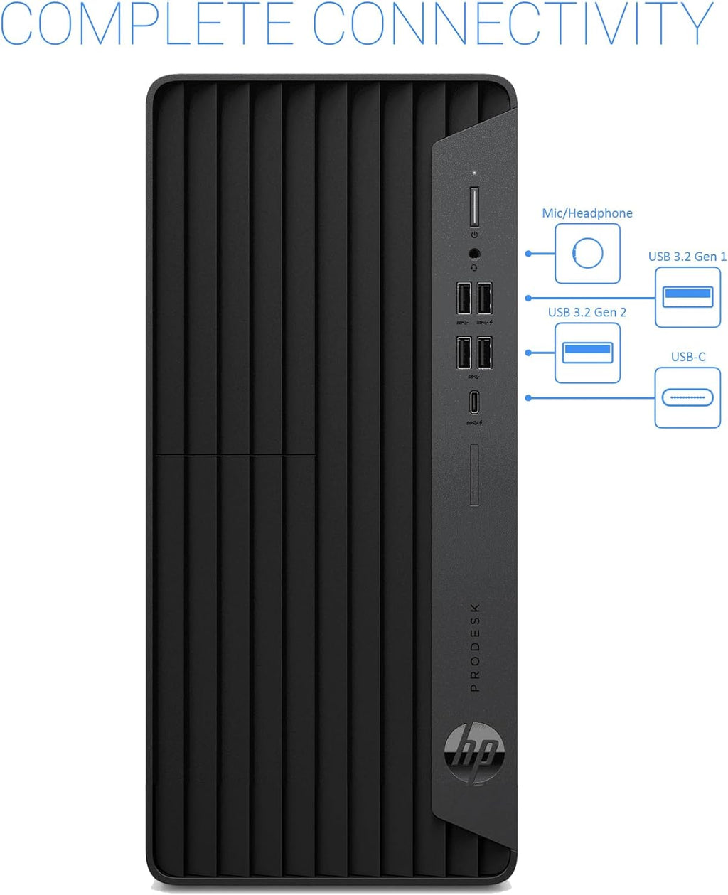 HP ProDesk 600 G6 MT Business Desktop PC Ultra-Quiet | Intel i5-10400F 6-Core (4.3GHz) | 16GB DDR4, 1TB NVMe SSD | GeForce GT 610 | WiFi Adapter | 9 USB Ports | Keyboard & Mouse | Windows 11 Pro