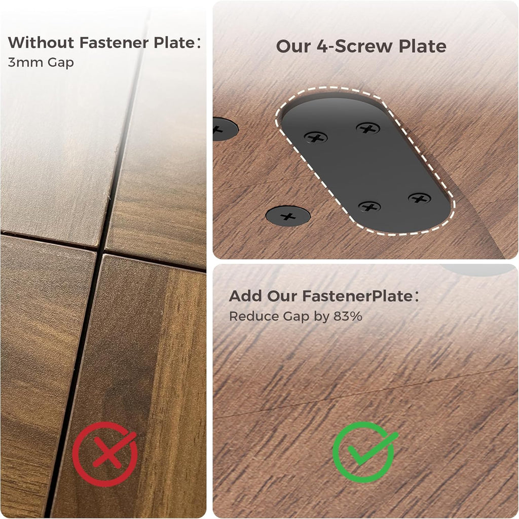 IRONCK 47 Inch Round Dining Table for 4-6 People with Built-in Storage Cabinet, Mid-Century Modern Kitchen Table for Dining Room, Kitchen, Living Room (Walnut)