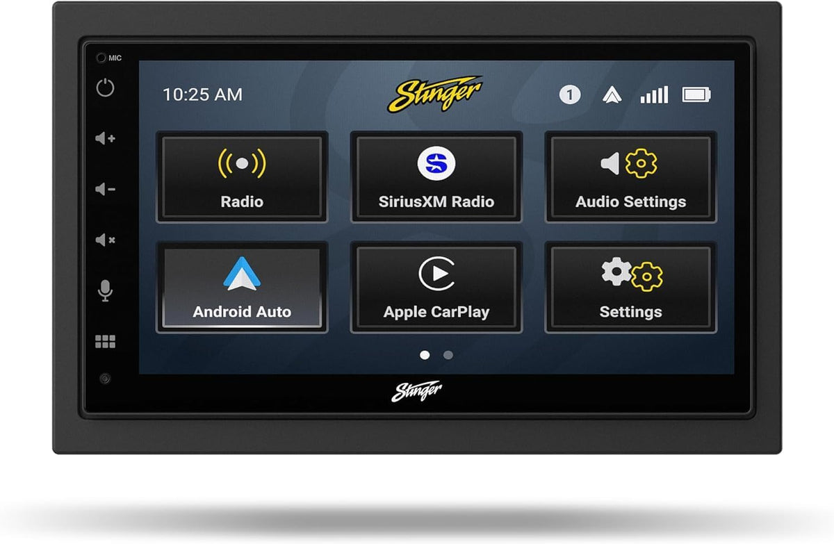 Stinger Jeep Wrangler JK (2007-18) 6.8” HD Touchscreen Double DIN Car Radio Head Unit, Wireless Apple CarPlay & Android Auto, Bluetooth, USB Charging, Camera Inputs, SWC, Plug & Play Stereo Dash Kit
