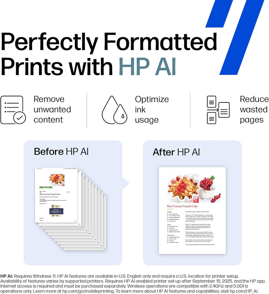 HP Envy Inspire 7955e Wireless Color Inkjet Printer, Print, scan, copy, Easy setup, Mobile printing, Best-for-home, 3 month Instant Ink trial included, AI-enabled (1W2Y8A)