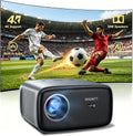 【2000 ANSI/4K Supported/30W Dolby/Official Apps】OS 2.0 Smart Projector with WiFi and Bluetooth, Portable Home Theater Movie Projector, AI Auto Focus & Keystone, 400'' Display Indoor/Outdoor Proyector