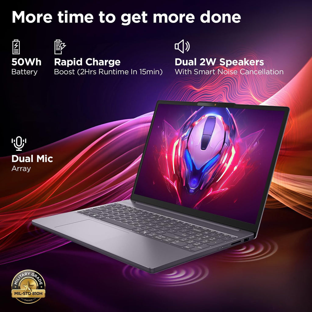 Lenovo Gaming Laptop, AMD 6-core Ryzen 5 7535HS, 16GB DDR5 RAM, 1TB PCIe SSD, Radeon 660M Graphics, 15" FHD IPS Display, Copilot AI Assistant PC, Bluetooth 5.3, Wi-Fi 6, Moonlight Grey Windows 11 Home
