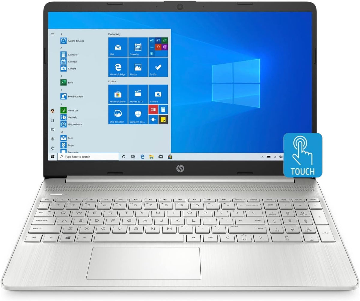 HP 15-ef0023 AMD Ryzen 5 Pro 3500U 12GB RAM 256GB SSD 15.6-inch HD WLED Touch Screen Laptop (Renewed)