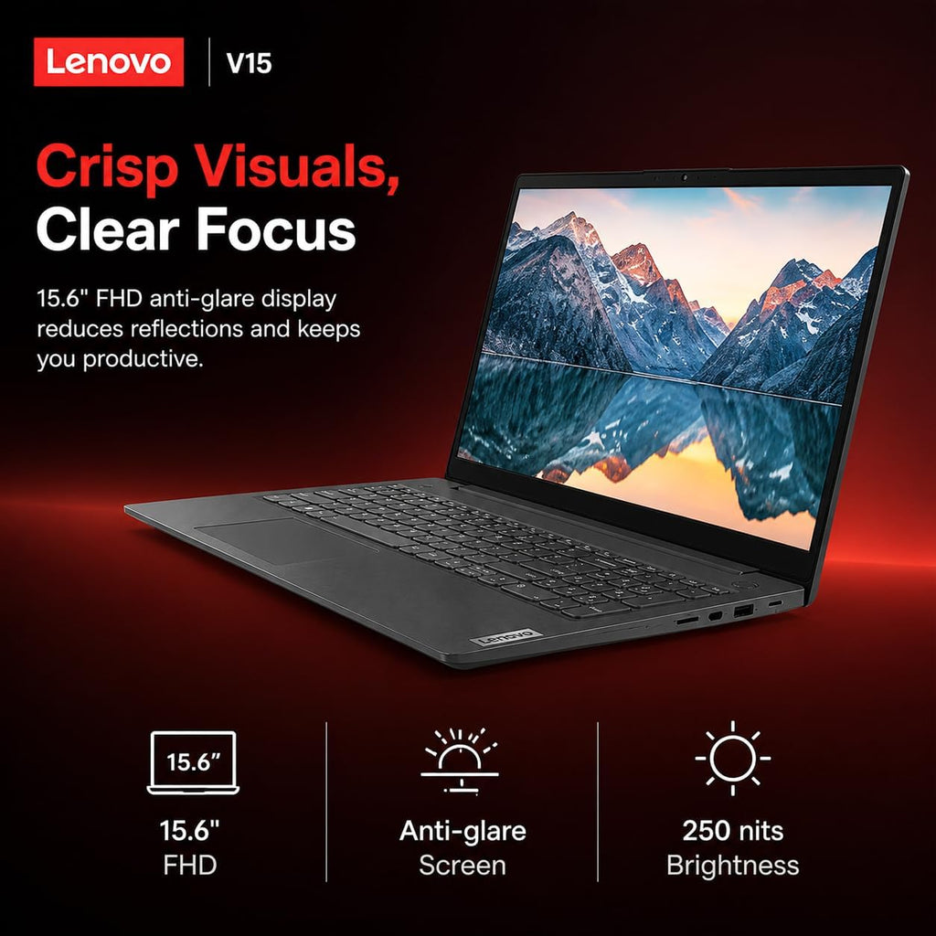 Lenovo 2026 New V15 Business and Student Laptop, Ryzen 3 7320U(Outperforms Intel i7-1065G7), 16GB RAM, 256GB SSD, 15.6" FHD, Ultra Quiet Design, Long Battery Life, Wi-Fi 6, Bluetooth 5, Windows 11 Pro