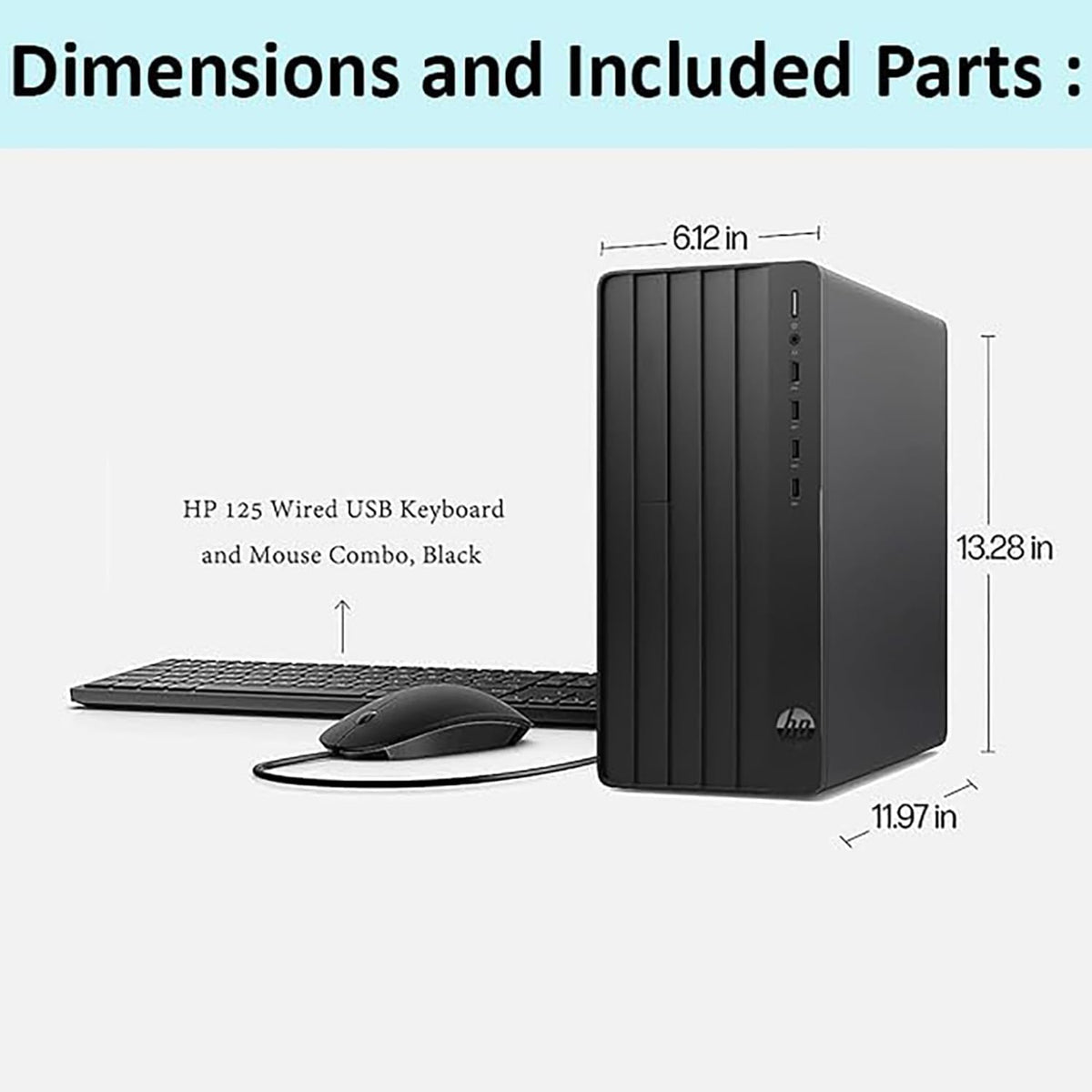 HP Business Desktop Tower 290 G9 Computer| Intel 13th Gen Quad-Core| 8GB DDR4 | 256GB SSD | Lifetime Office 365 | WiFi Adapter | Complete Setup | Keyboard Included | Windows 11 Home | 2026 Pro Tower