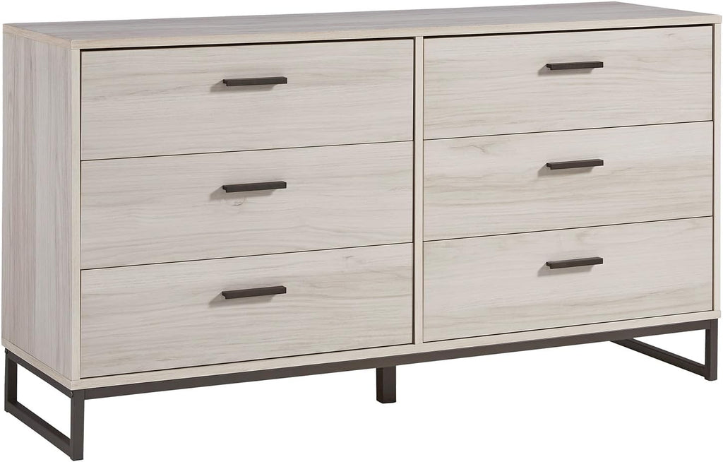 Signature Design by Ashley Socalle 6 Drawer 59" Dresser, Beige