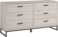 Signature Design by Ashley Socalle 6 Drawer 59" Dresser, Beige