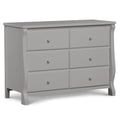Delta Children Universal 6 Drawer Dresser with Interlocking Drawers - Greenguard Gold Certified, Grey