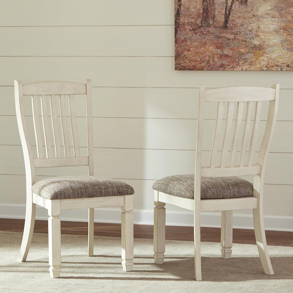 Signature Design by Ashley Bolanburg 20" Upholstered Dining Room Chair, Set of 2, Antique White
