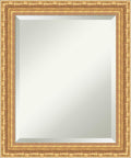 Amanti Art Gold Wall Mirror 24x20 Versailles Gold Rectangle Bathroom Mirror for Wall Decor Living Room, Small Traditional Wood Frame, Hangs Horizonally and Vertically, Bathroom Decor, Beveled Edge