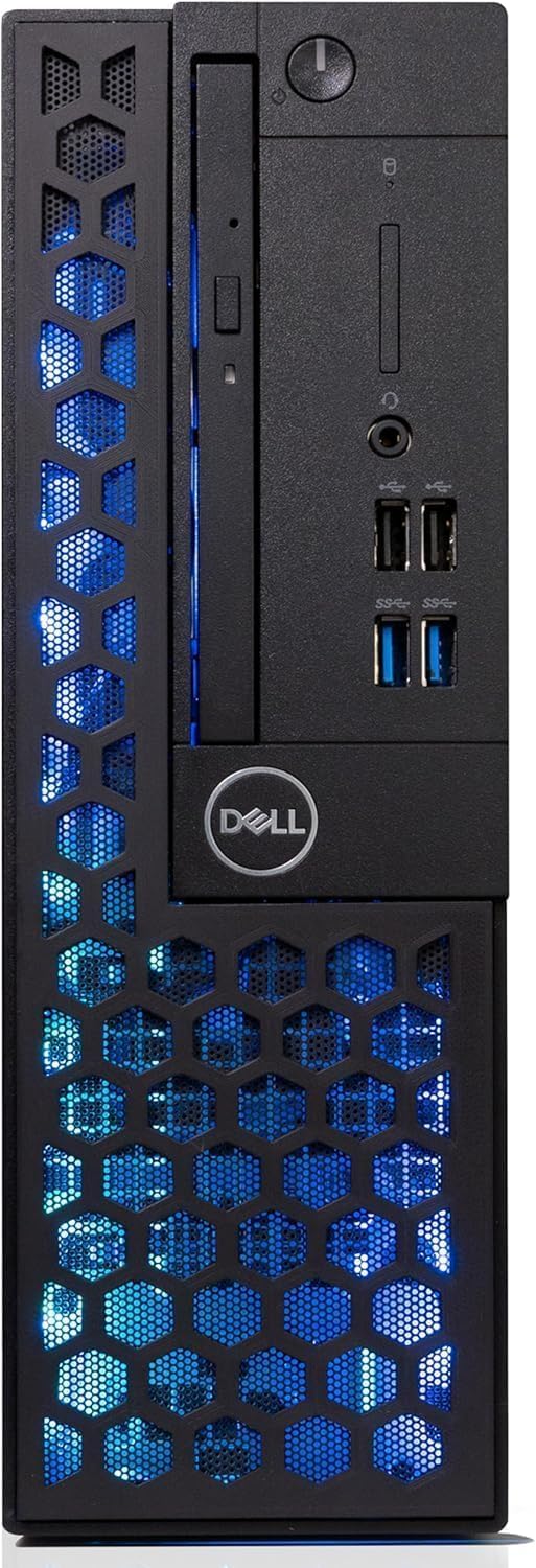 Dell Optiplex 3060 (RGB) Desktop Computer | Hexa Core Intel i5 (3.2) | 16GB DDR4 RAM | 1TB SSD | 24" LCD | Windows 11 Professional | Home or Office PC (Renewed)