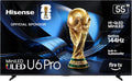 Hisense 55" U6 Pro Series Mini‑LED 4K UHD HDR Gaming AI Smart Fire TV (55U6SF Pro, 2026 New) – Hi-QLED, Native 144Hz, Motion Rate 480, Dolby Vision IQ,· Atmos, HDR10+, Glare-Free, Alexa+