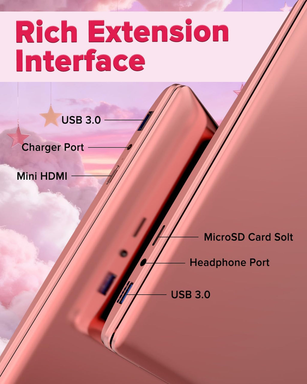 2026 Latest Laptop Computer Notebook,15.6" IPS FHD Display,8GB RAM 256GB SSD,Celeron N5100 Processor,WiFi5,BT5.0,USB3.0,Backlit keyboard,Fingerprint for Business Home Office and Students,Rose Gold