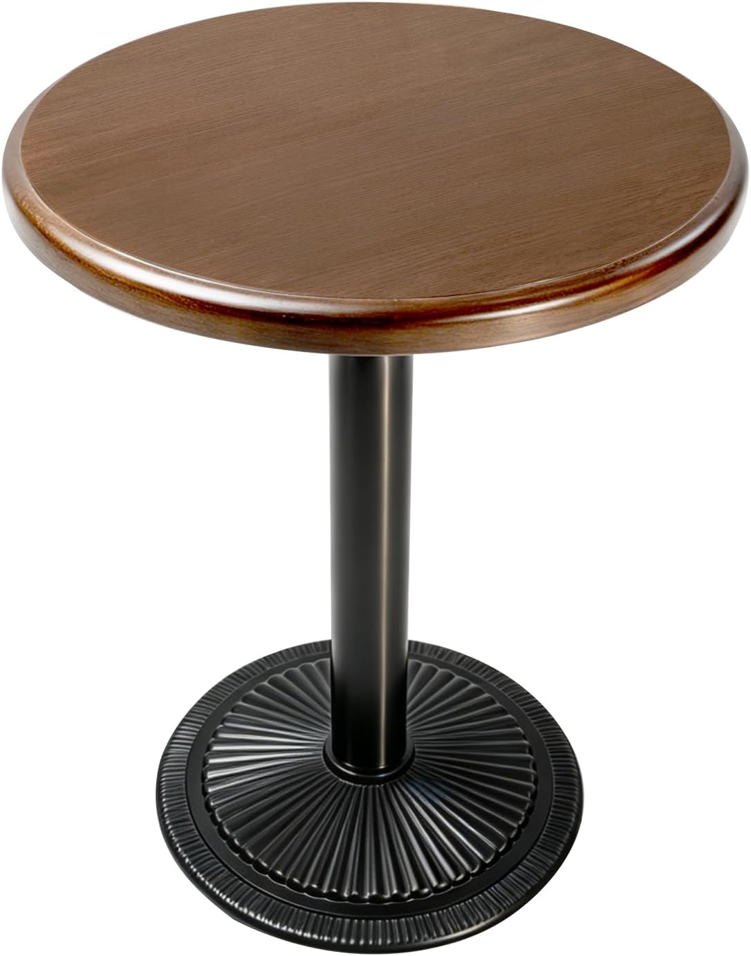 24 Inch Small Round Dining Table for 2, Sturdy Bistro Tulip Table with 1.57" Thick Tabletop, Stable Metal Pedestal Base, Easy Assembly, Space-Saving Kitchen Table for Apartment, Dining Room, Café, Pub