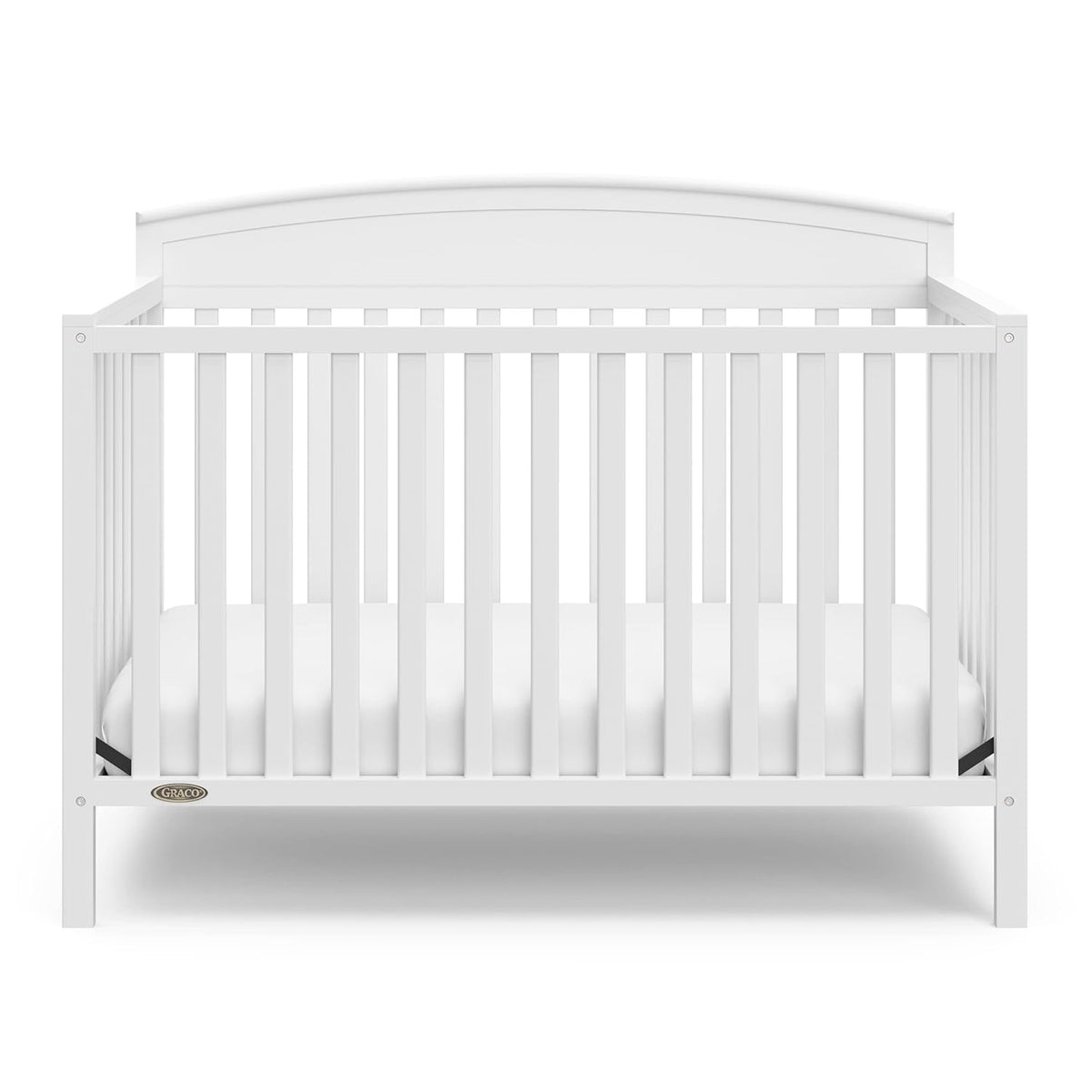 Graco Benton 5-in-1 Convertible Crib – GREENGUARD Gold Certified, Converts from Baby Crib to Toddler Bed, Daybed and Full-Size Bed, Fits Standard Full-Size Crib Mattress (White)