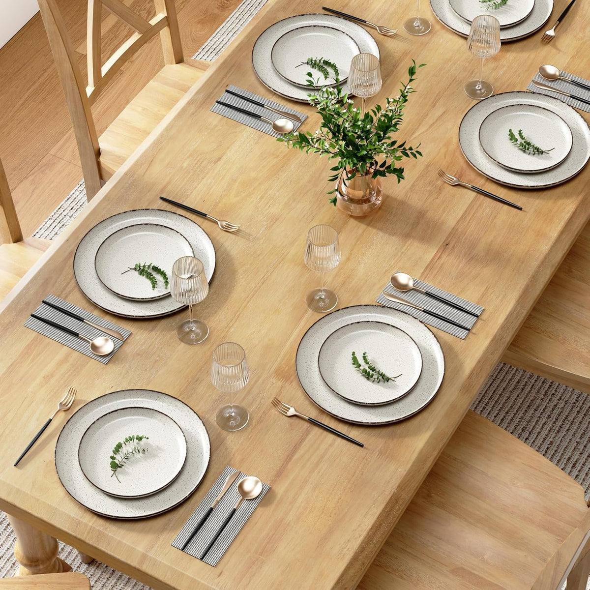 Bush Home 67-Inch Dining Table for 4-6 People, Squire Trestle Farmhouse Rectangular Wood Dining Room Table, Kitchen, Living Room, Sterling Dining Collection, Natural Honey Brown