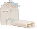 Naturepedic Organic Crib Mattress Cover - Skin Friendly, Breathable & Absorbent Crib Mattress Protector - Removable Mattress Pad for Baby and Toddler Bed - Fitted Ivory