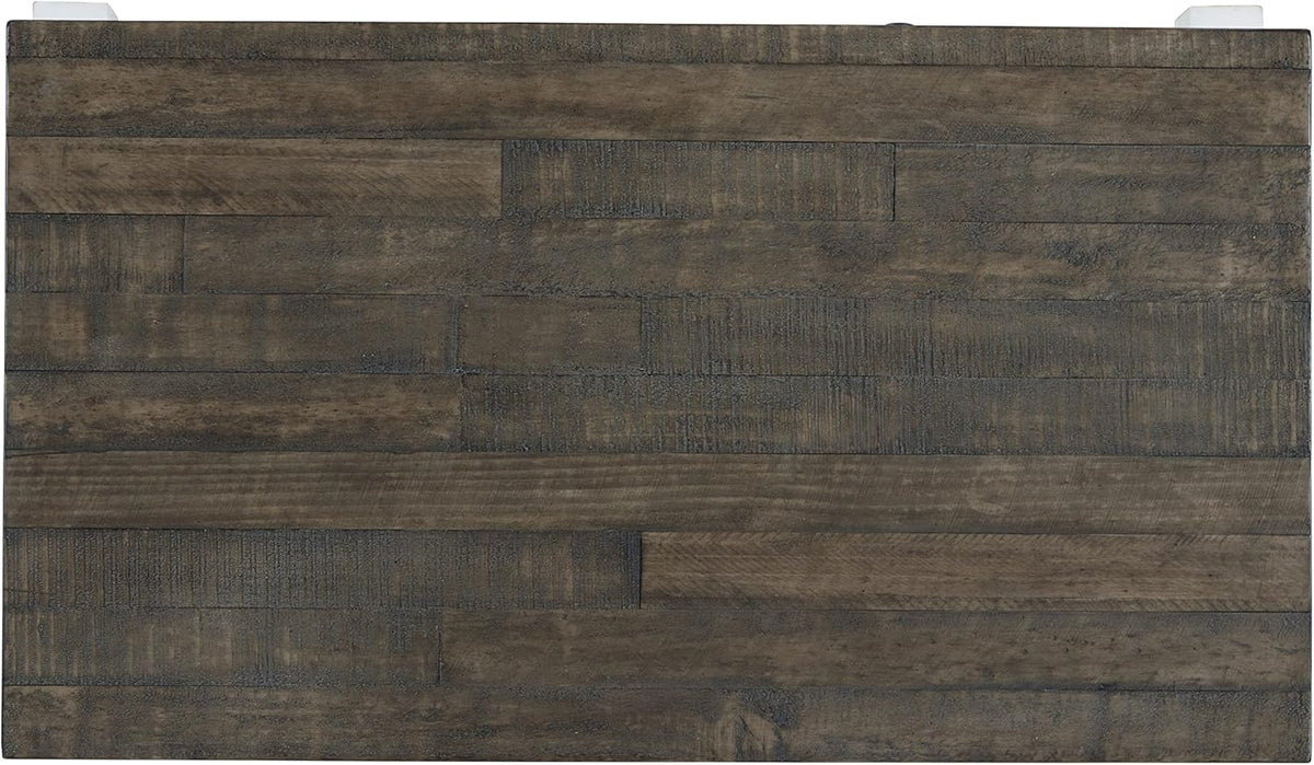 Signature Design by Ashley Havalance Farmhouse Lift Top Coffee Table with 4 Storage Drawers and Small Storage Tray, Whitewash