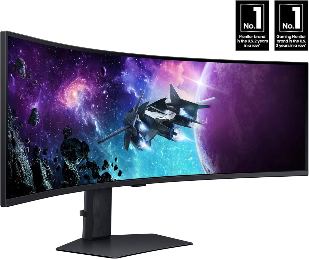 SAMSUNG 49" Odyssey G9 (G95C) Series DQHD 1000R Curved Gaming Monitor, 240Hz, 1ms(GtG), DisplayHDR 1000, AMD FreeSync Premium Pro, Eye Saver Mode, Auto Source Switch+, LS49CG950ENXZA, 2024