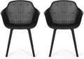 Christopher Knight Home Davina Outdoor Dining Chair (Set of 2), Polypropylene, Black