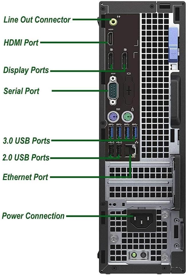 Dell OptiPlex 7040 Desktop Computer PC, Intel Core i7-6700 Processor up to 4.0 GHz, 32GB DDR4 RAM, 512GB M.2 NVMe SSD, Built-in Wi-Fi, Bluetooth, Windows 11 Pro - (Renewed)