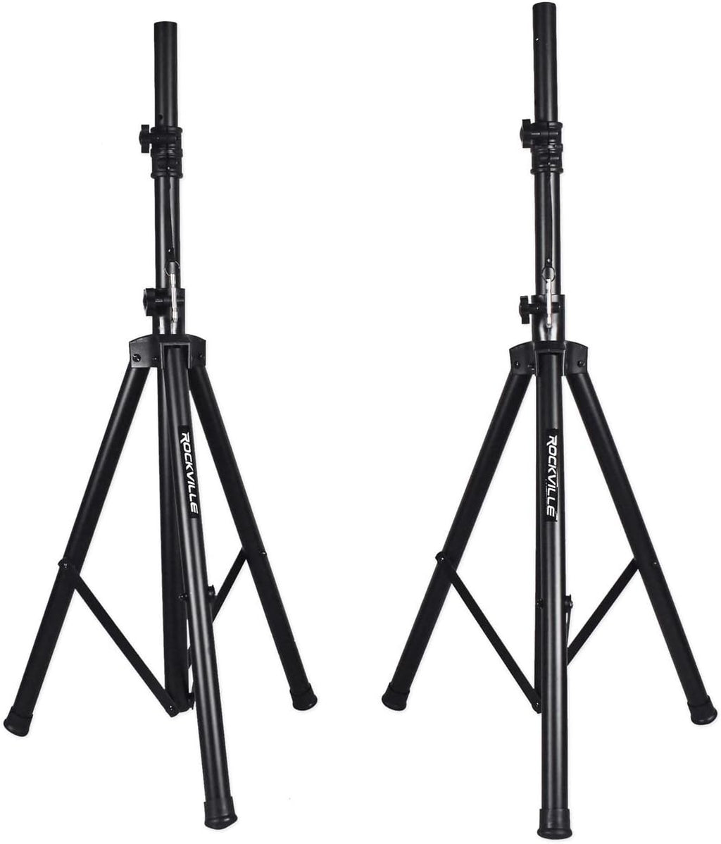 Rockville Power Gig RPG-122K All-in-One DJ/PA Package: (2) 12" DJ/PA Speakers 1000W Peak / 250W RMS with Built-in Bluetooth, USB/SD Player, FM Tuner, Speaker Stands, and Wired Microphone