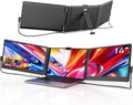 Laptop Screen Extender, 14'' FHD 1080P IPS Portable Monitor for Laptop, Triple Screen Extender Monitor Plug-Play for Mac/Windows/Chrome, Fit 13”-17.3” Laptops