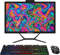STGSivir All in One Desktop Computer, 21.5-inch FHD Display, Intel Core i5 up to 3.6GHz, 16G Memory, 512G SSD, WiFi 5, Bluetooth, RGB Keyboard & Mouse, Webcam, Windows 11 Home