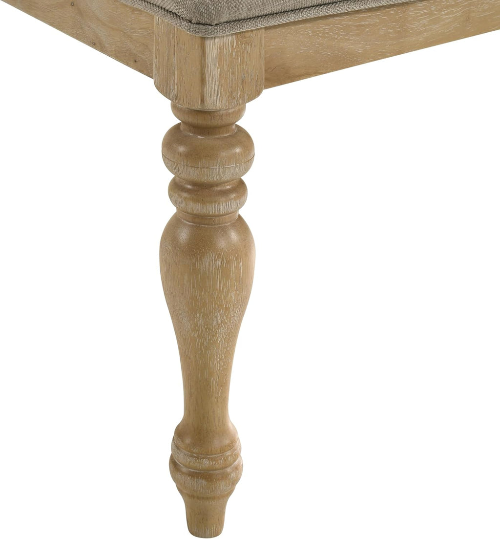 Roundhill Furniture Verta Solid Wood Cross-Back Dining Chairs, Set of 2, Light Oak Finish