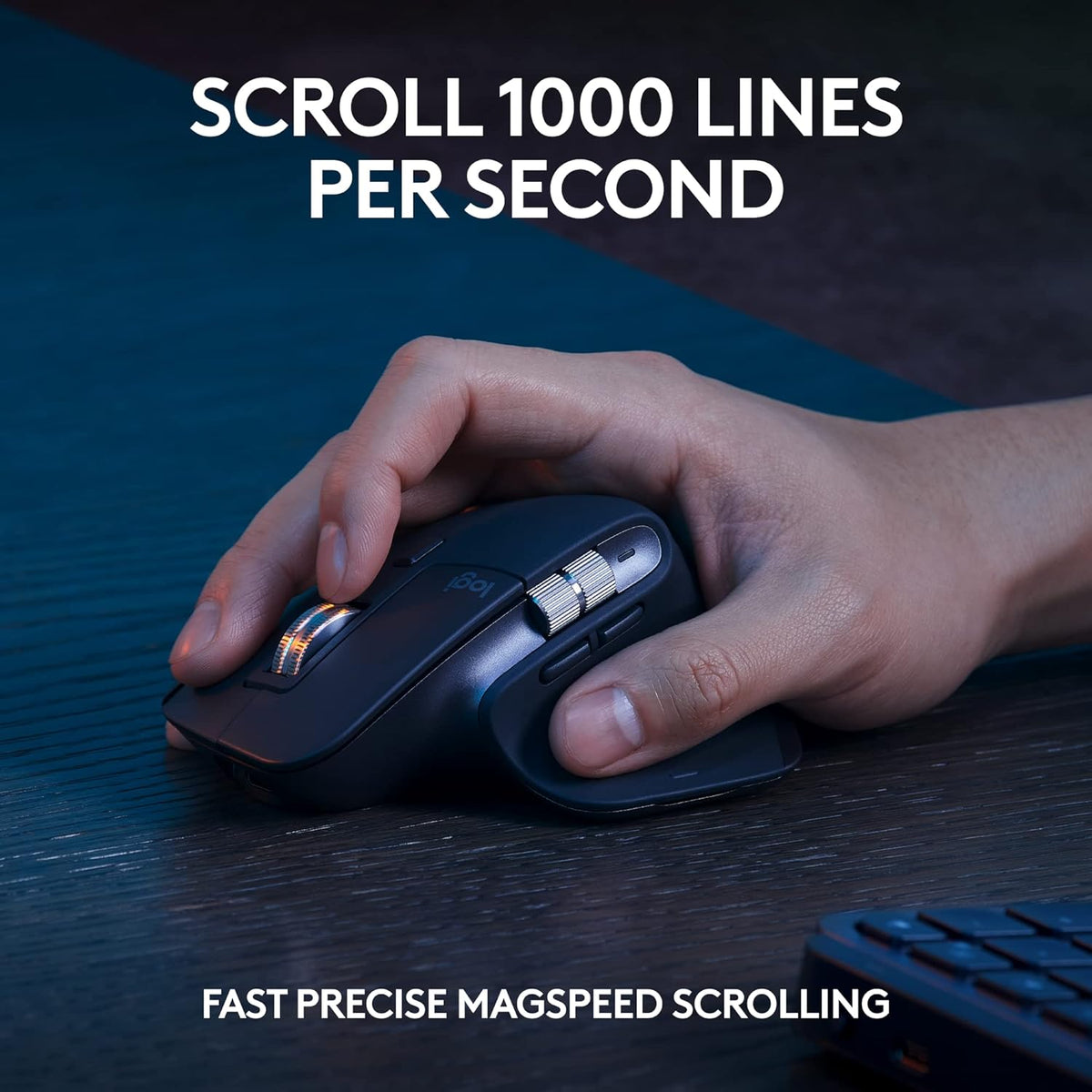 Logitech MX Keys S Combo - Performance Wireless Keyboard and Mouse with Palm Rest, Customizable Illumination, Fast Scrolling, Bluetooth, USB C, for Windows, Linux, Chrome, Mac,Color Graphite.