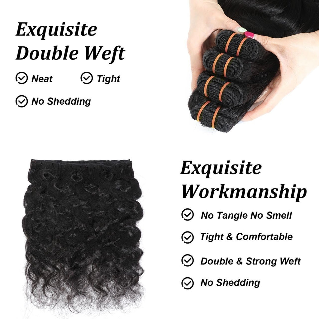 16A Raw Body Wave Human Hair Bundles Human Hair 100% Unprocessed Brazilian Boutique Virgin Hair Extensions,Double Wefts,Triple Lifespan (Body Wave 4 Bundles, 18 20 22 24 inch)