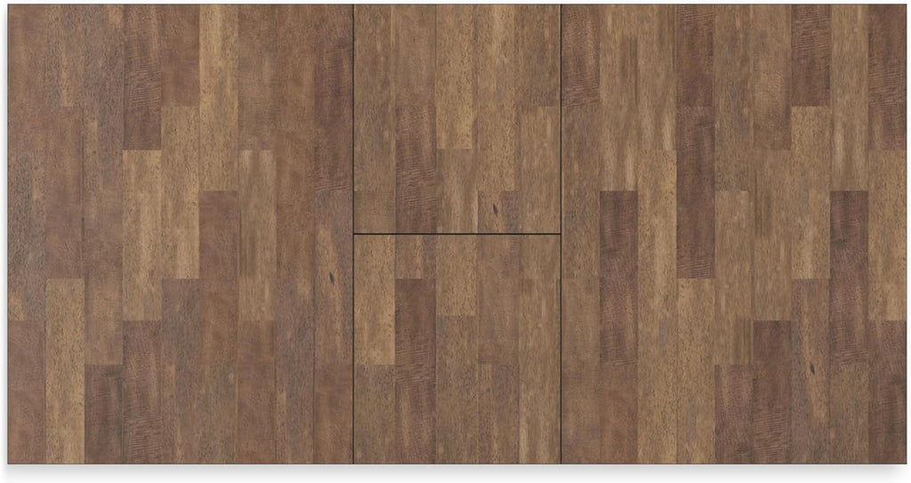 Signature Design by Ashley Wildenauer Dining Extension Table, Self-Storing Butterfly Leaf, Seats 8, Hardwood Solids, 40" W x 78" D x 30.13" H, Black & Dark Brown