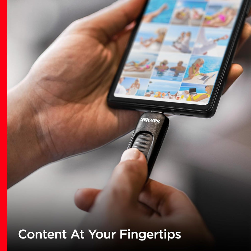 SANDISK 1TB Ultra Slider USB Type-C Flash Drive - Up to 400MB/s, USB 3.2 Gen 1, Retractable Connector - SDCZ480-1T00-G46