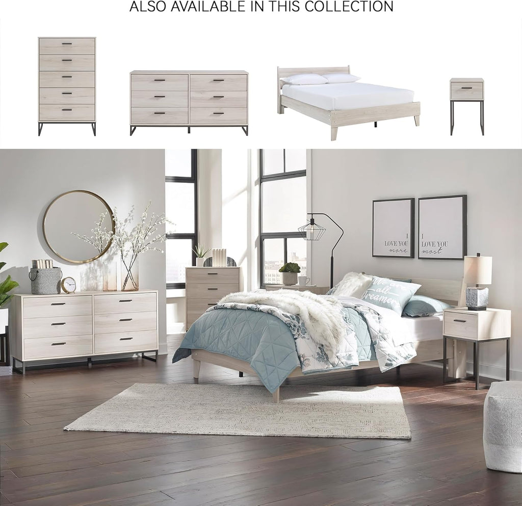 Signature Design by Ashley Socalle 6 Drawer 59" Dresser, Beige
