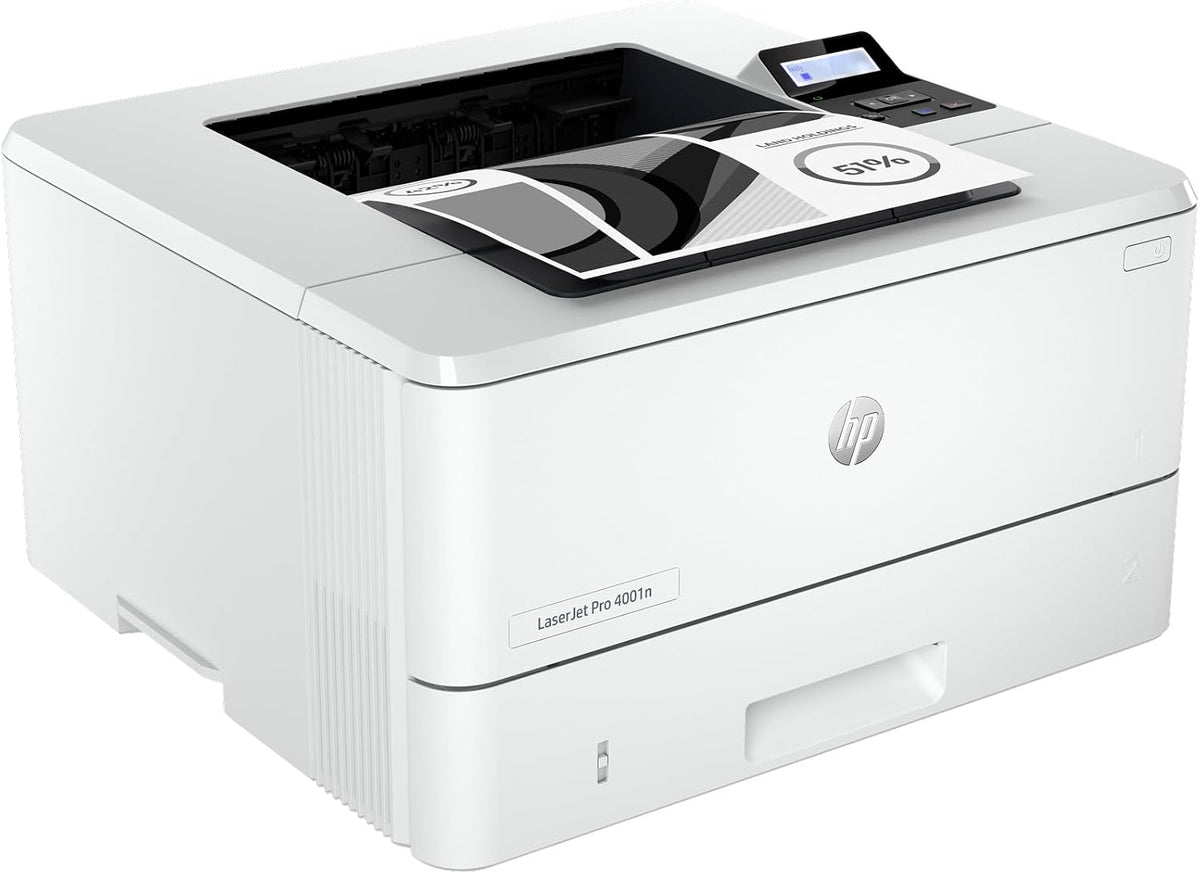 HP LaserJet Pro 4001n Black & White Printer, Print, Fast speeds, Easy Setup, Mobile Printing, Advanced Security, USB, Ethernet Connection, Best-for-Office