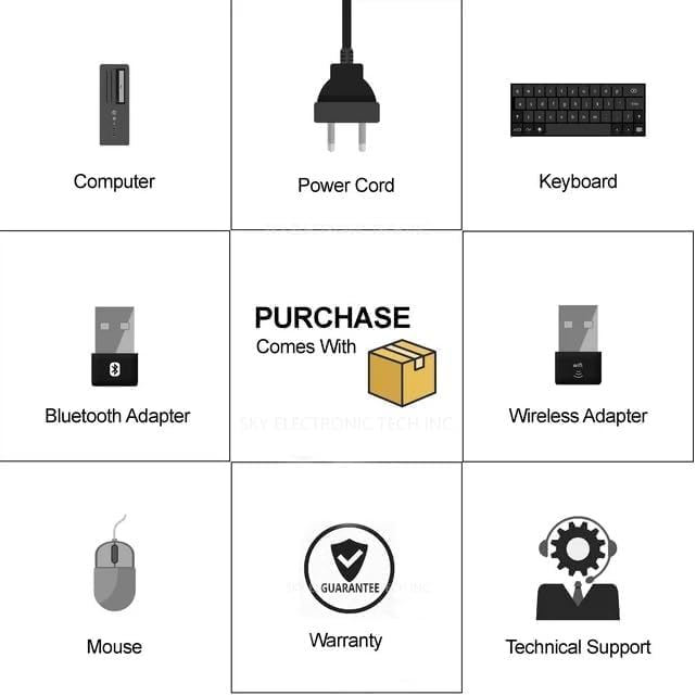 Lenovo ThinkCentre M710q Tiny Desktop, Core 6th Gen, 8GB DDR4 RAM, 256GB SSD, DisplayPort, Keyboard & Mouse, WiFi, BT, Windows 11 Pro (Renewed)