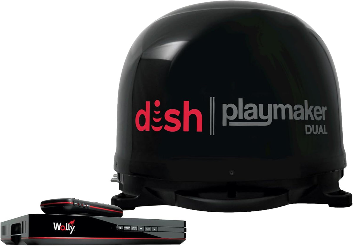 Winegard PL8035R Dish Playmaker Dual with Receiver - Automatic Satellite Antenna W/Dual Receiver Support for PL-70LR - RV, Camping, Tailgating, Outdoor, TV Connectivity - Outdoor