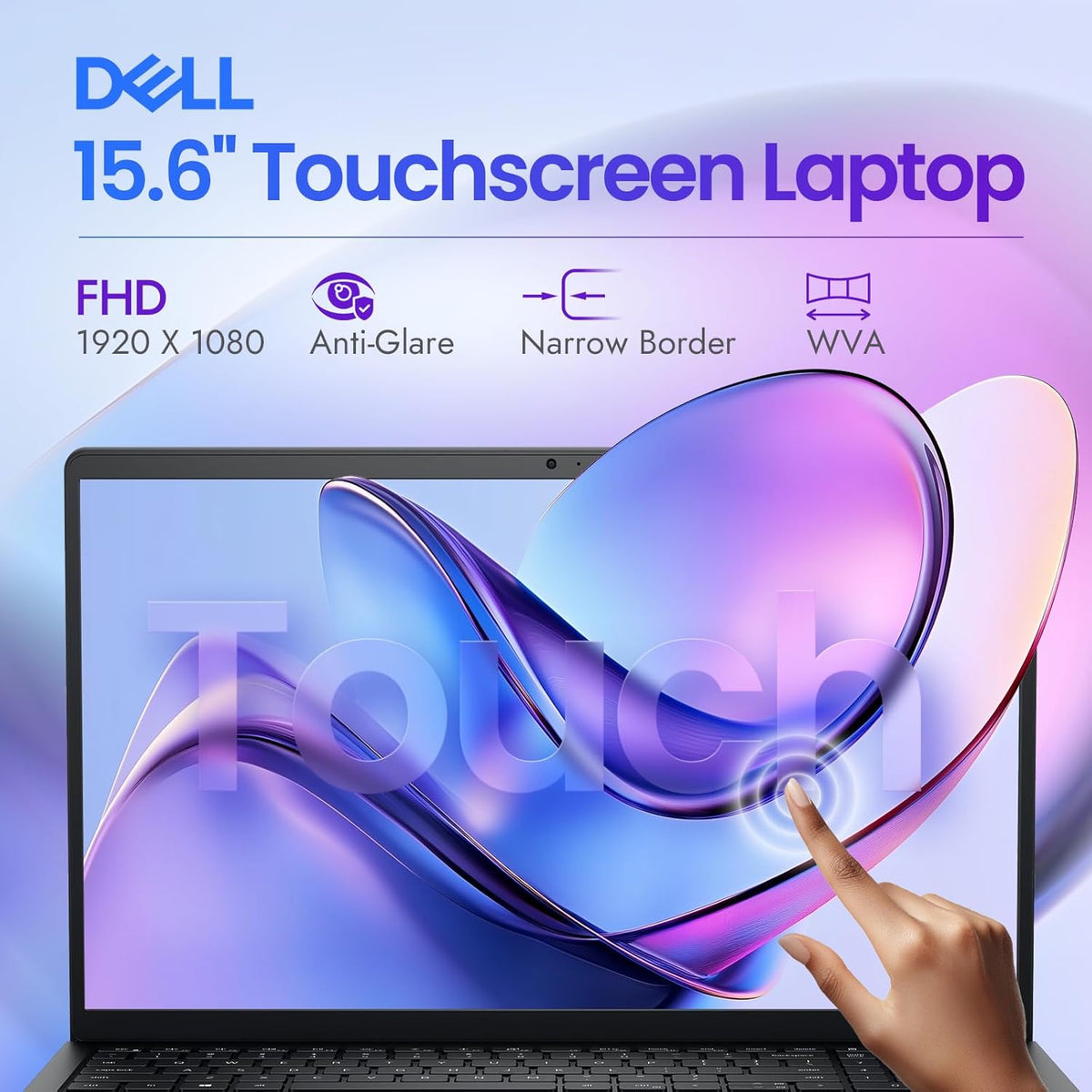 Dell 15 Touchscreen Laptop, AMD Ryzen 7 7730U (Beats i7-1355U), 16GB RAM, 512GB NVMe SSD, Windows 11 Pro, 15.6" FHD IPS, Copilot AI, Type-C, HDMI, Black, 2026 Model