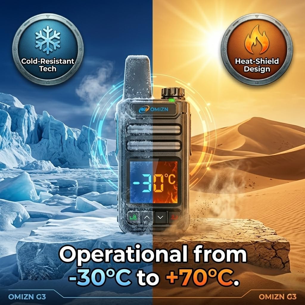 G3 4G/LTE Walkie Talkie - Long Range PTT Radio, Pre-Installed SIM, AES-256 Encryption, Military-Grade IP65 Waterproof for Fleet, Travel & Construction, Camping Gear, Grey - 6 Pack