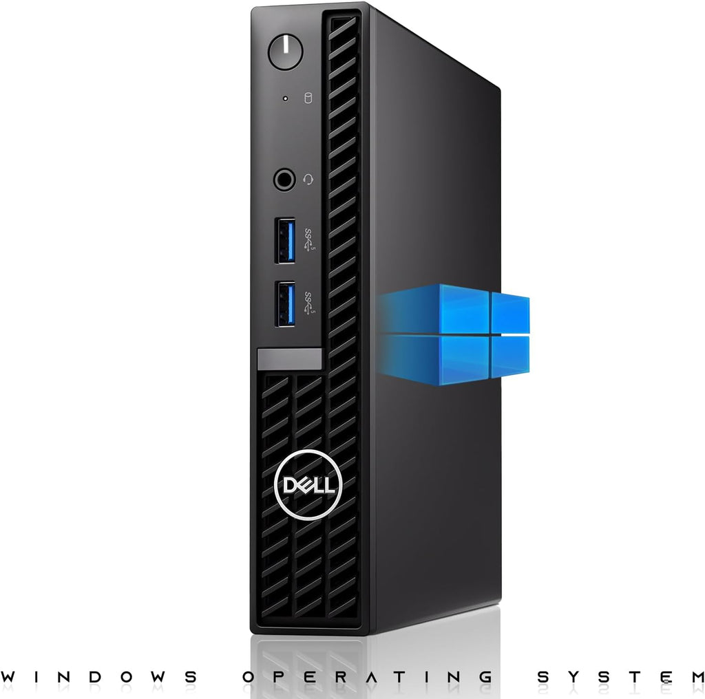 Dell Optiplex Tiny Mini Desktop PC, Intel Core i5, 16GB RAM, 1TB SSD with Dual 24 inch Curved Monitor, AI Enabled RGB Keyboard Mouse, RGB Soundbar and Webcam Windows 11 Pro (Renewed)