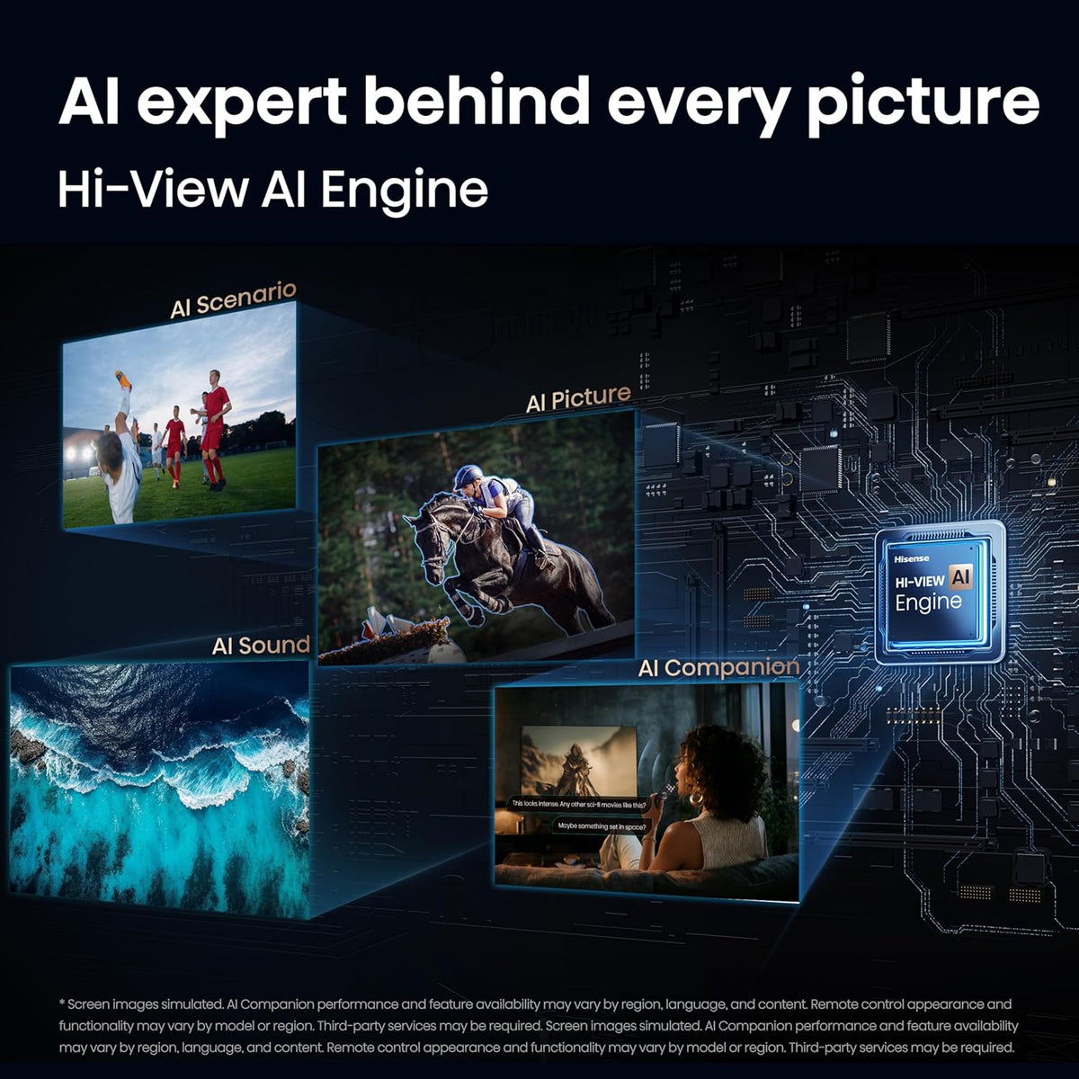 Hisense 55" U6 Pro Series Mini‑LED 4K UHD HDR Gaming AI Smart Fire TV (55U6SF Pro, 2026 New) – Hi-QLED, Native 144Hz, Motion Rate 480, Dolby Vision IQ,· Atmos, HDR10+, Glare-Free, Alexa+