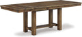 Signature Design by Ashley Moriville Rectangular Dining Extension Table, 2 Extension Leaves, Seats 8, 36" W x 86" D x 30.13" H, Wood & Acacia Veneer, Brown
