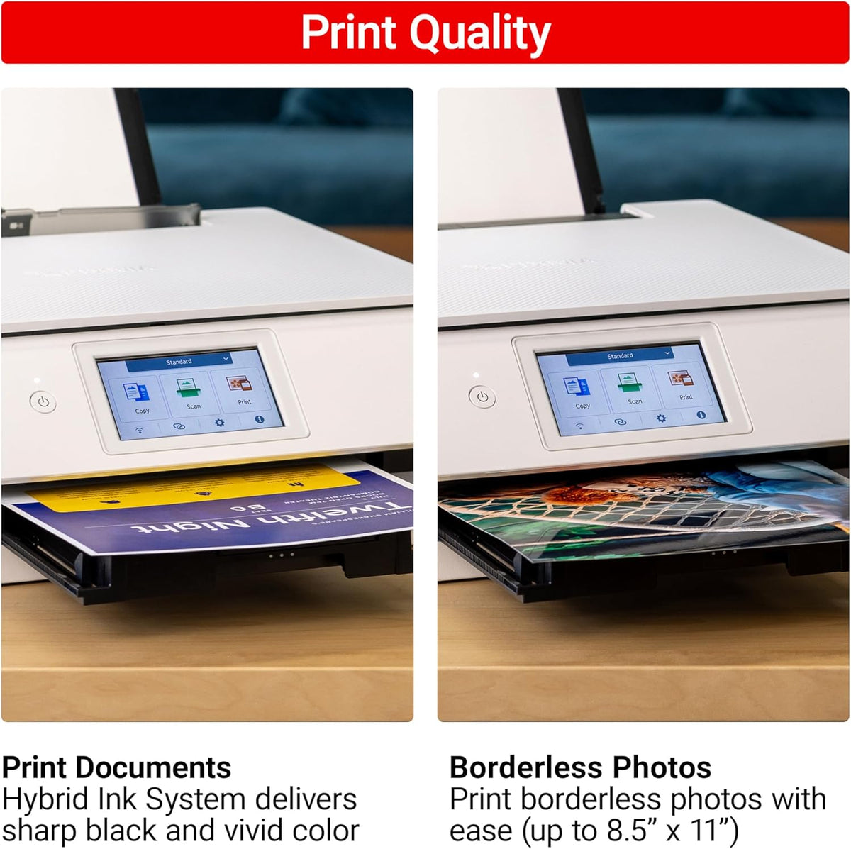 Canon PIXMA TS8820 Wireless Printer, Best for Home Photo Printing, Copy and Scan, White