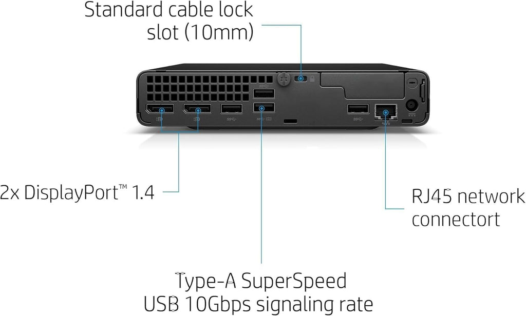 HP EliteDesk 800 G6 Mini Computer Desktop PC, Intel Gen 10th Core i5-10500T, 16GB RAM, 512GB SSD, 4K Support, Displayport, Wi-Fi, BT, Windows 11 Pro (Renewed) EliteDesk Desktop